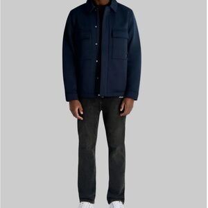 Karl Lagerfeld Navy Utility Shacket Shirt Jacket Mens Large